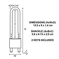 Master Lock Cadenas Master Lock réglable laiton 50mm