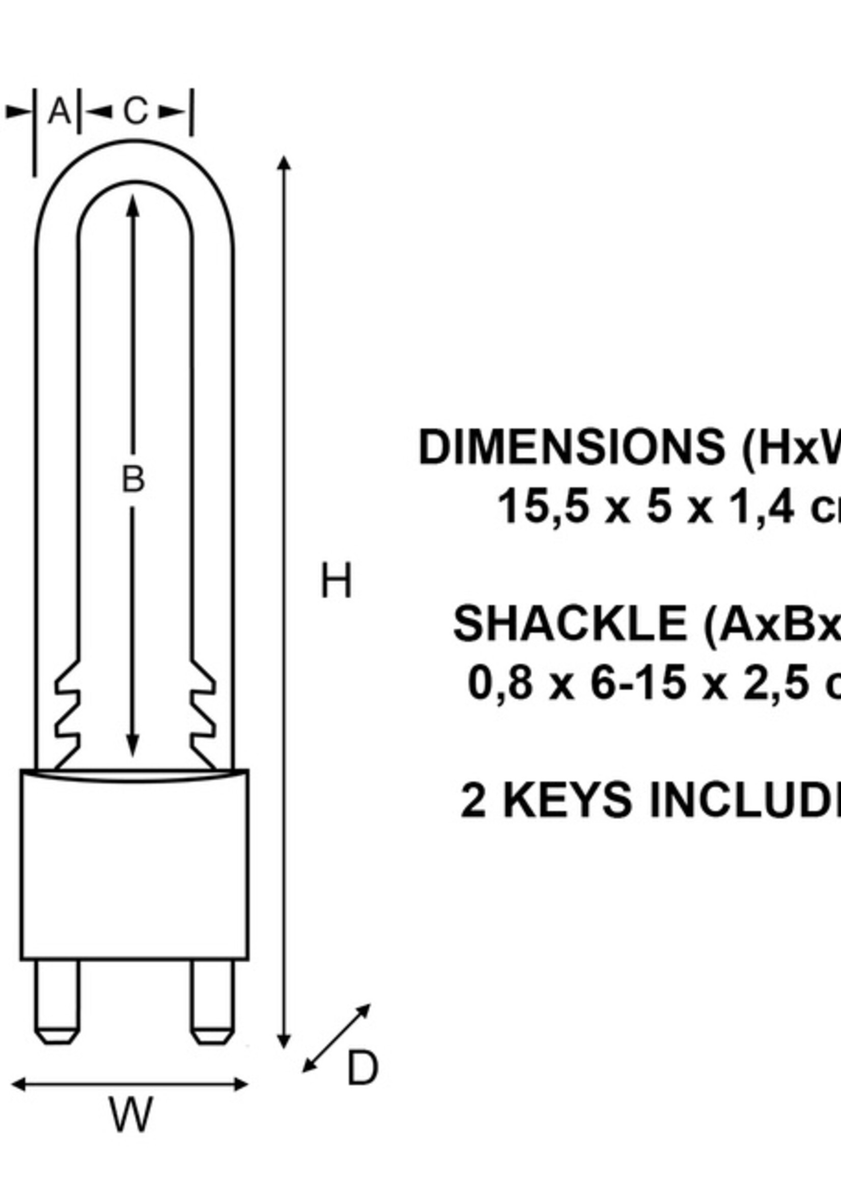 Master Lock Hangslot MasterLock verstelbaar messing 50mm
