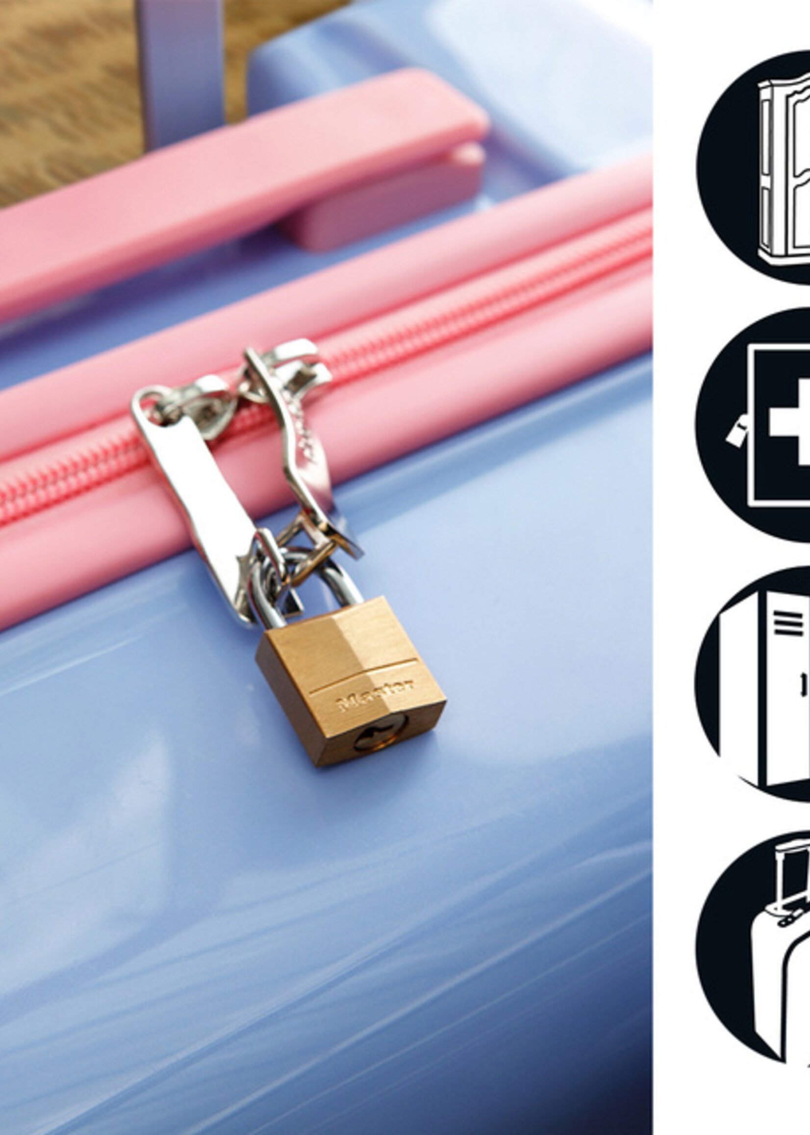 Master Lock Cadenas Master Lock 4 verrouillage égal laiton 30mm