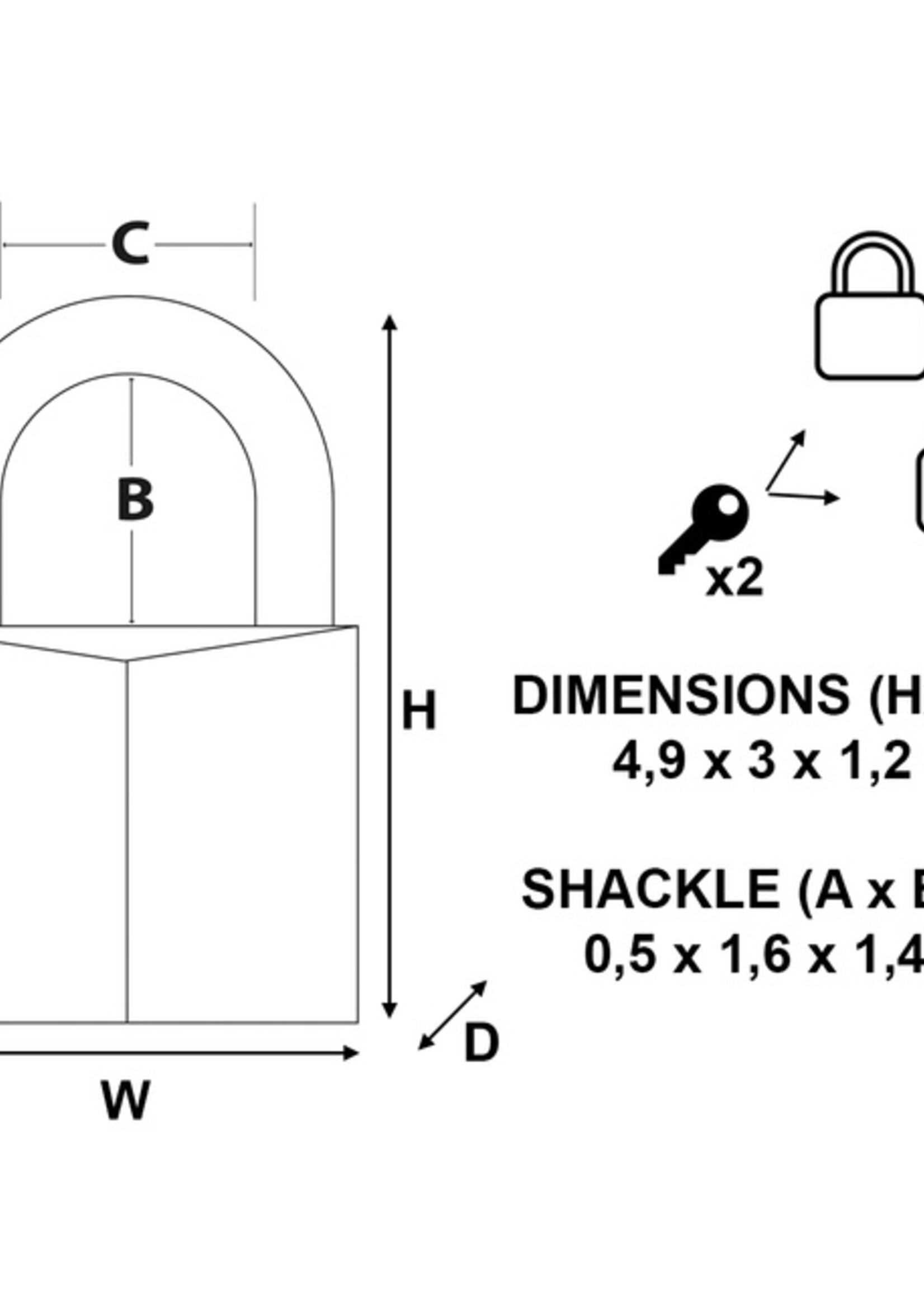 Master Lock Cadenas Master Lock 2 verrouillage égal laiton 30mm