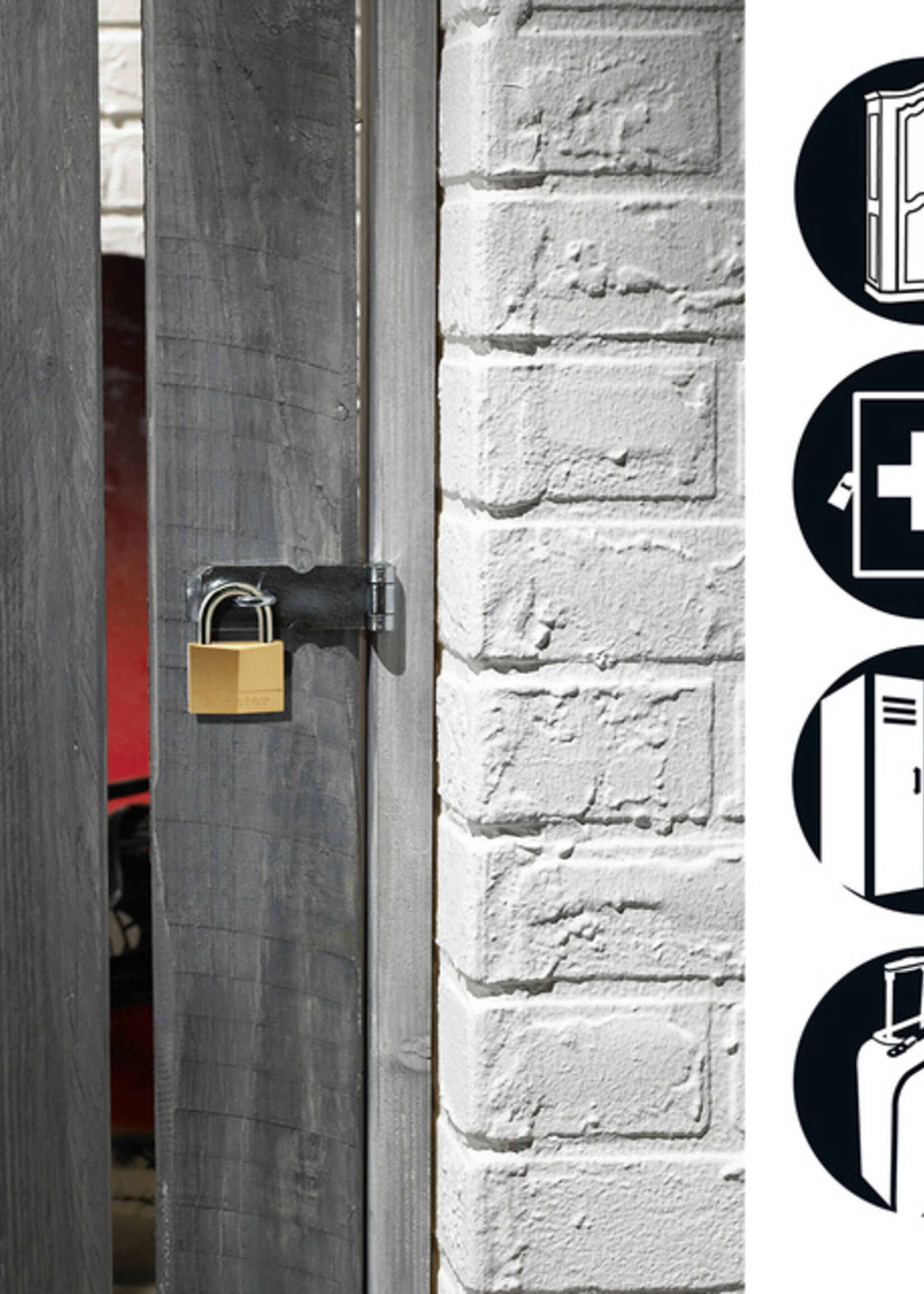 Master Lock Cadenas Master Lock 4 verrouillage égal laiton 50mm