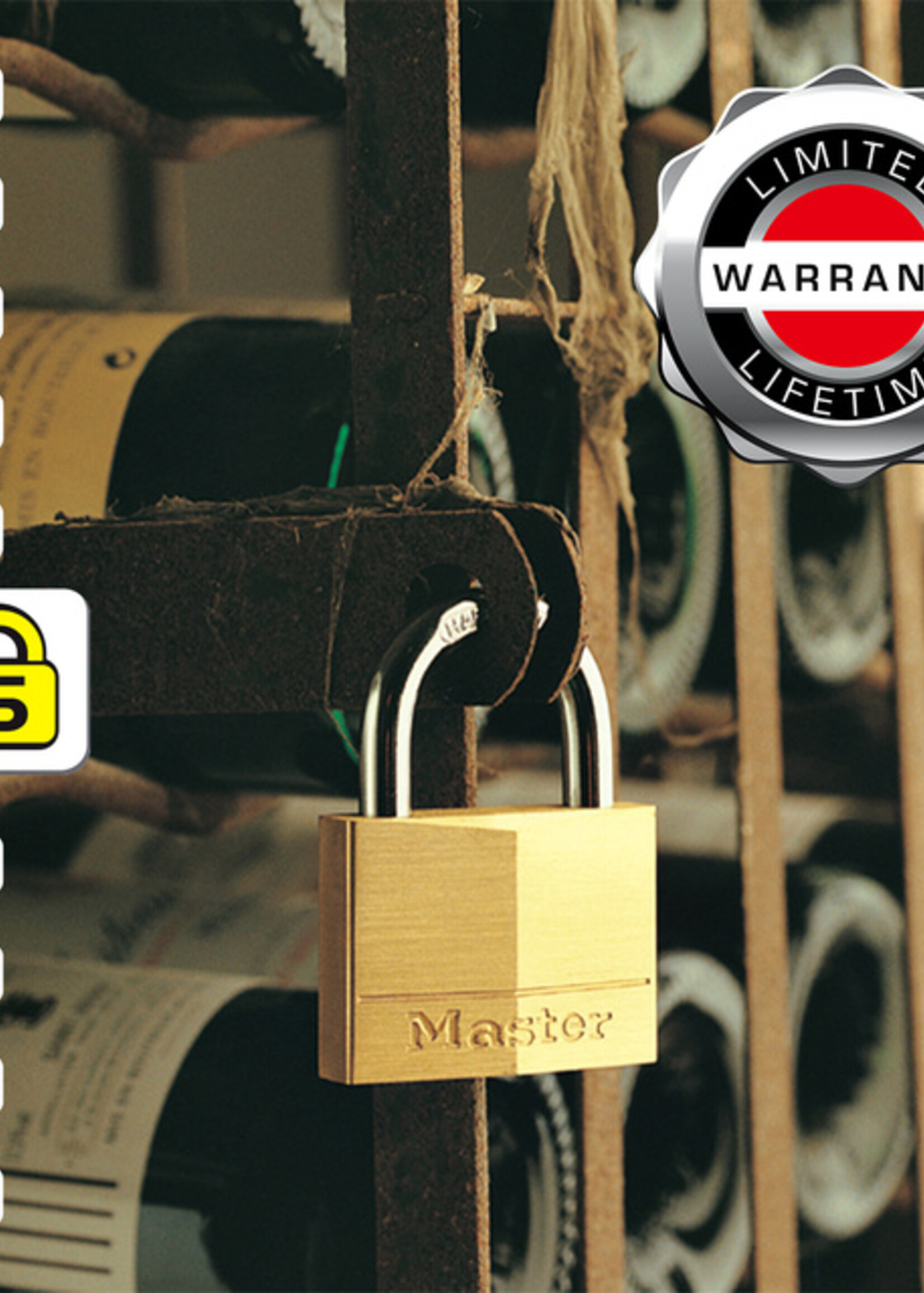 Master Lock Cadenas Master Lock 4 verrouillage égal laiton 40mm