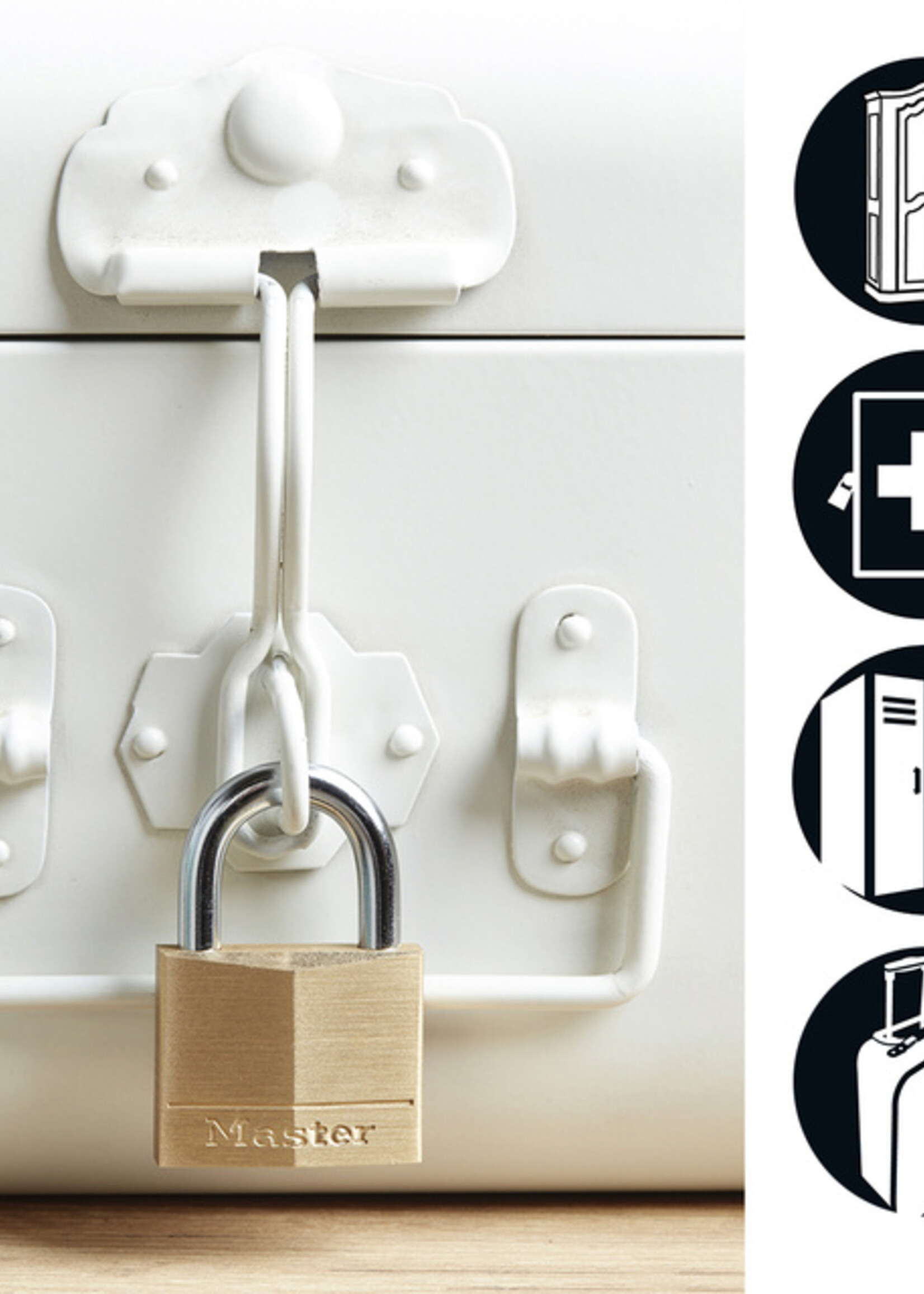 Master Lock Cadenas Master Lock 4 verrouillage égal laiton 40mm