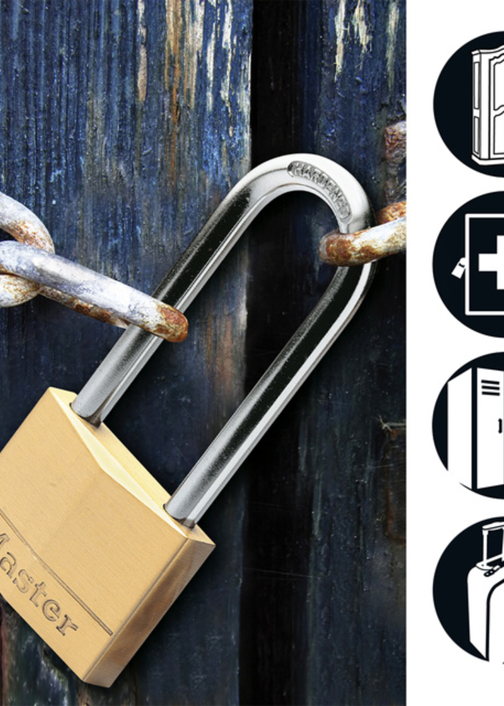 Master Lock Hangslot MasterLock beugel 51mm messing 40mm