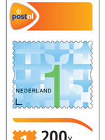 Postzegels Timbre NL valeur 1 autocollant 200 pièces
