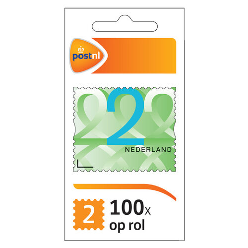 Postzegels Timbre NL valeur 2 autocollant 100pcs