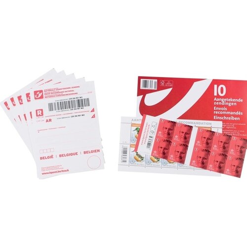 Postzegels Postzegel Belgie aangetekend kit 10 stuks