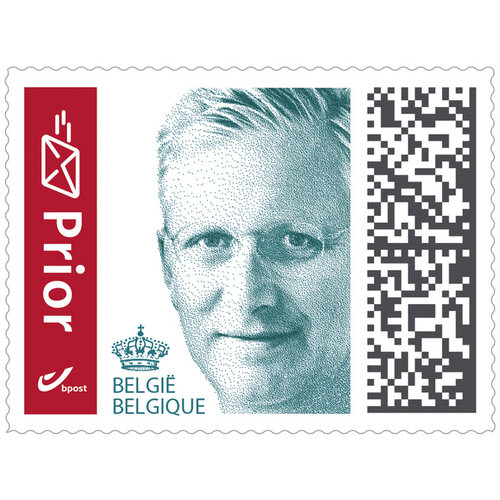 Postzegels Timbre Belgique Prior autocollant 50 pièces