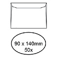 Quantore Envelop Quantore voor visitekaartjes 90x140mm 95gr wit 50st.