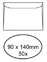 Quantore Envelop Quantore voor visitekaartjes 90x140mm 95gr wit 50st.