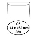 Quantore Envelop Quantore bank C6 114x162mm wit 25stuks