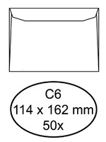 Quantore Enveloppe Quantore C6 114x162mm blanc  50pcs