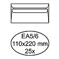 Quantore Envelop Quantore bank EA5/6 110x220mm zelfklevend wit 25stuk