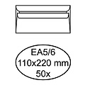 Quantore Envelop Quantore bank EA5/6 110x220mm zelfklevend wit 50stuk