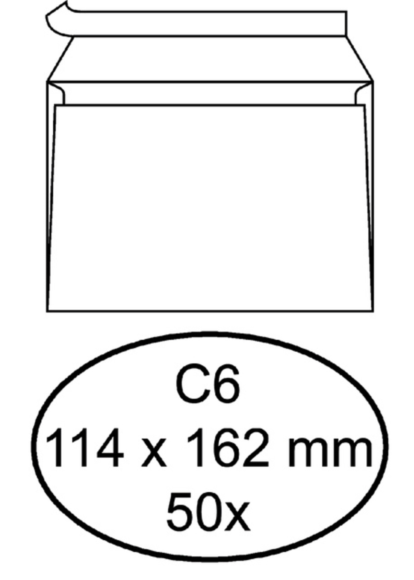 Quantore Envelop Quantore bank C6 114x162mm zelfklevend wit 50stuks
