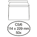 Quantore Envelop Quantore bank C5/6 114x229mm zelfklevend wit 50stuks