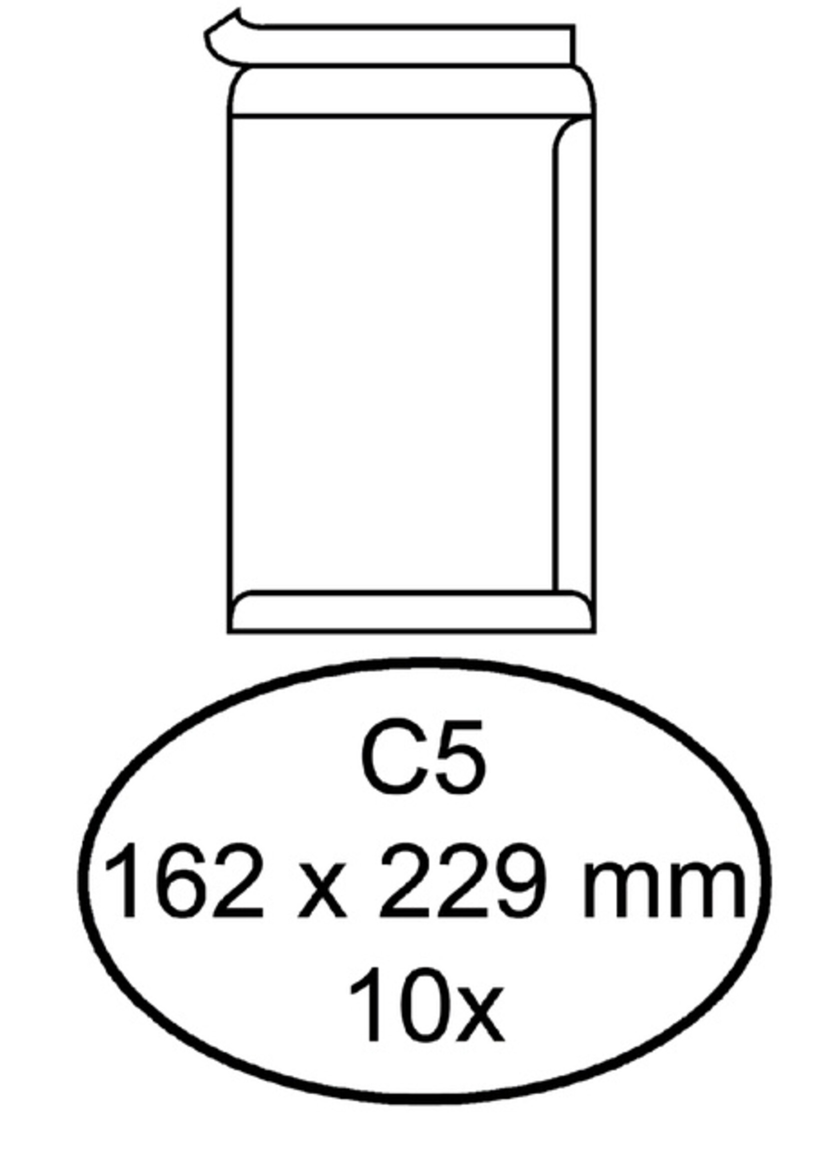 Quantore Enveloppe Quantore C5 162x229mm autocollante blanc 10 pièces