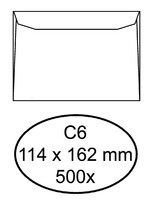 Quantore Envelop Quantore bank C6 114x162mm wit 500stuks