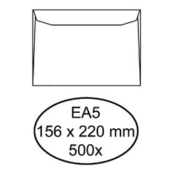 Enveloppe Quantore EA5 156x220mm blanc 500 pièces
