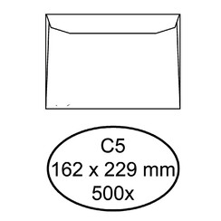 Enveloppe Quantore C5 162x229mm blanc 500 pièces