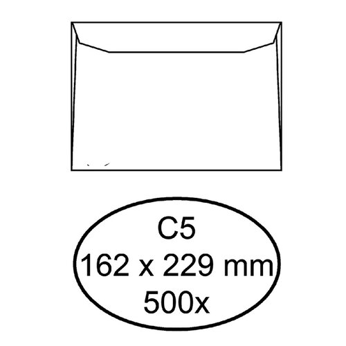 Quantore Envelop Quantore bank C5 162x229mm wit 500stuks