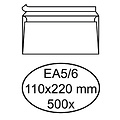 Quantore Enveloppe bancaire Quantore EA5/6 110x220mm AC blanc 500pcs
