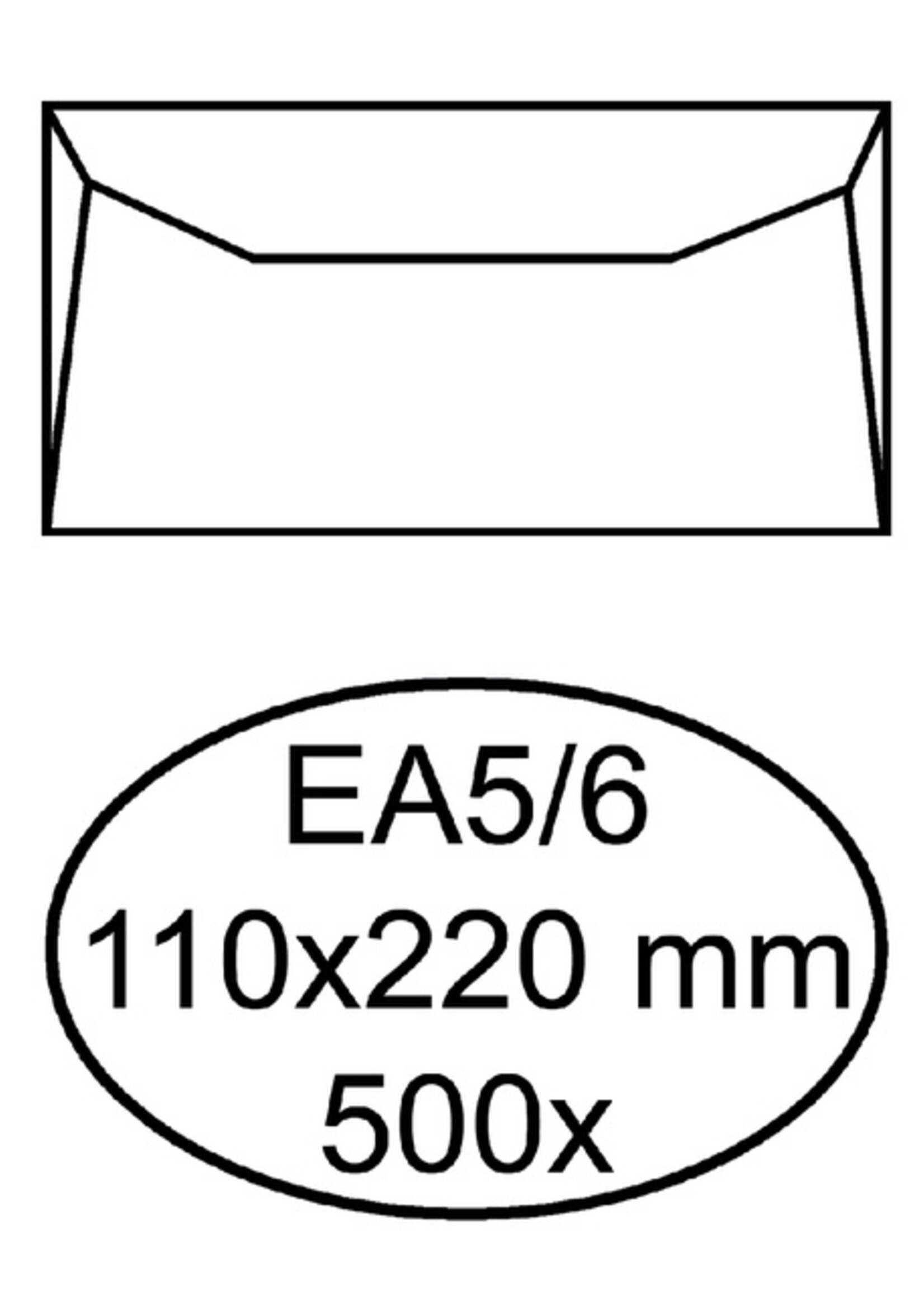 Hermes Enveloppe bancaire Hermes EA5/6 110x220mm blanc 500 pièces