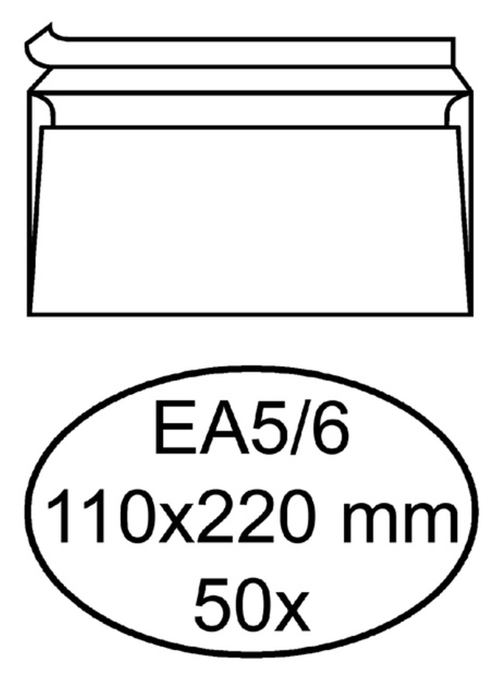Hermes Enveloppe Hermes EA5/6 110x220mm AC blanc 50 pièces