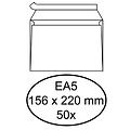 Hermes Envelop Hermes bank EA5 156x220mm zelfklevend met strip wit 50 stuk