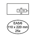 Quantore Envelop Quantore 110x220mm venster 3x10cm rechts zelfkl 25st