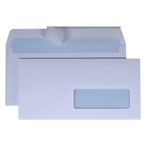 Quantore Envelop Quantore 110x220mm venster 3x10cm rechts zelfkl 25st