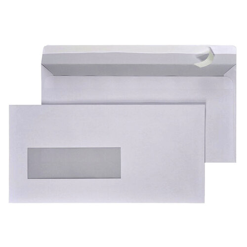 Quantore Envelop Quantore 110x220mm venster 3x10cm links zelfkl 25st