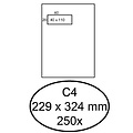 Quantore Envelop Quantore 229x324mm venster 4x11cm links 250stuks