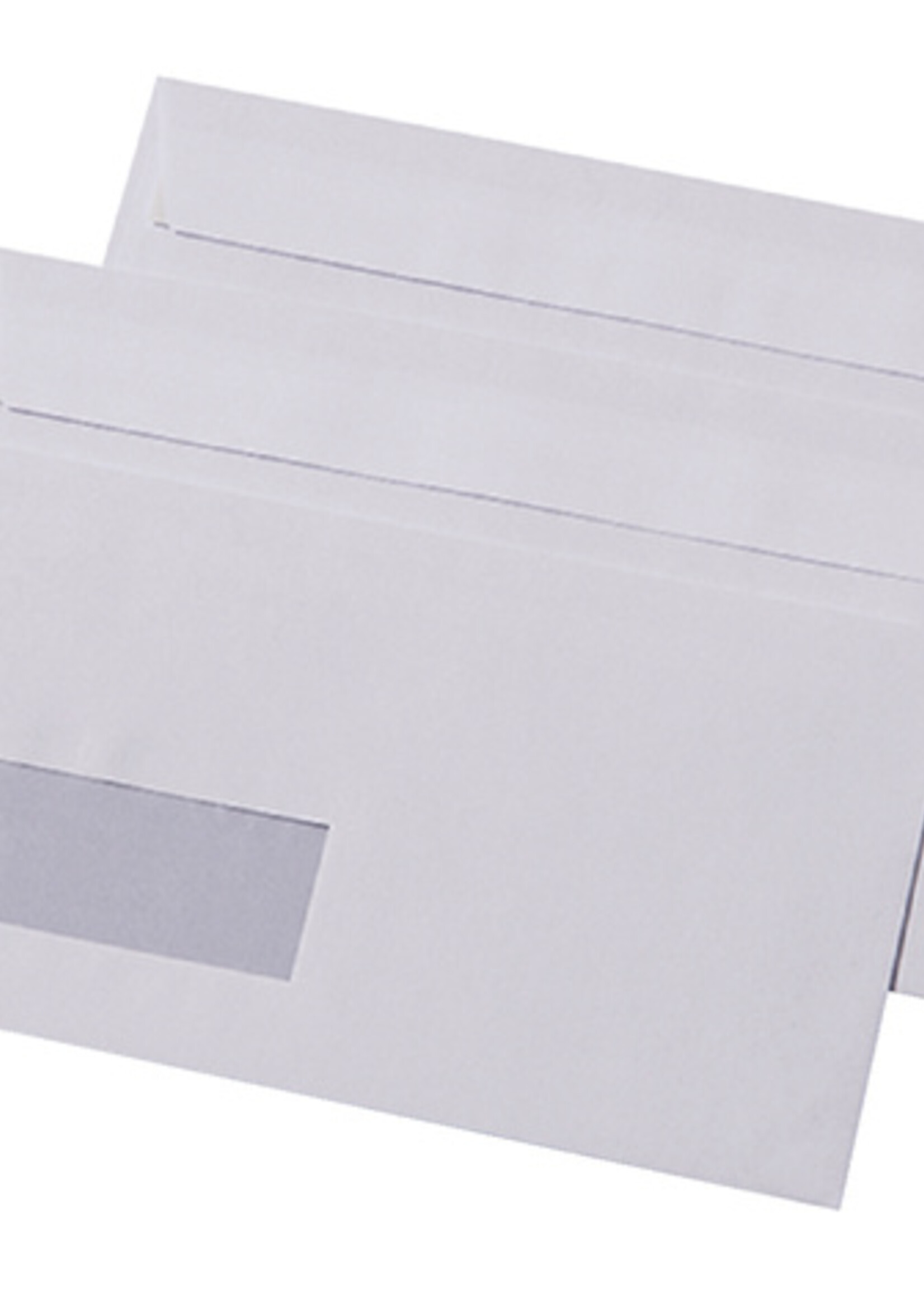 Quantore Envelop Quantore 110x220mm venster 3x10cm links zelfkl 500st