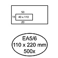 Quantore Envelop Quantore 110x220mm venster 4x11cm links zelfkl 500st