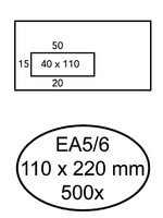 Quantore Enveloppe Quantore 110x220mm fenêtre à gauche 4x11cm AC 500p