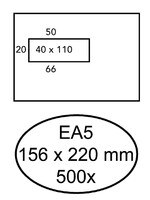 Quantore Enveloppe Quantore 156x220mm fenêtre à gauche 4x11cm AC 500p