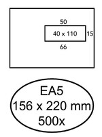 Quantore Envelop Quantore 156x220mm venster 4x11cm rechts zelfkl 500s