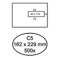 Quantore Envelop Quantore 162x229mm venster 4x11cm rechts zelfkl 500s