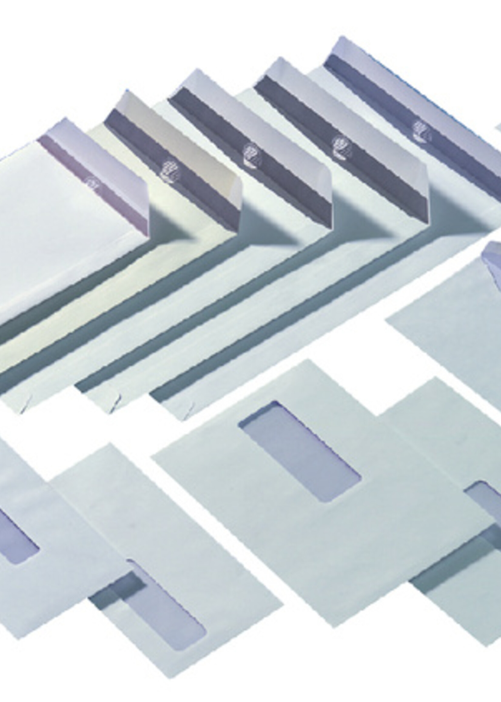 Quantore Enveloppe Quantore 229x324mm fenêtre à gauche 4x11cm autocollante 250 pièces