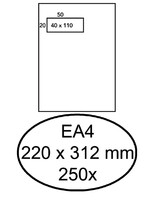 Hermes Envelop Hermes akte EA4 220x312mm venster 4x11 links zelfkl 250st