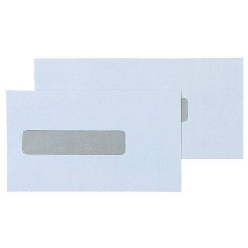 Quantore Envelop Quantore 109x224mm midden venster 25x110mm 500st