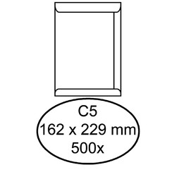 Envelop Quantore akte C5 162x229mm wit 500stuks