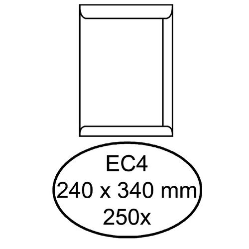 Quantore Enveloppe Quantore EC4 240x340mm blanc 250 pièces