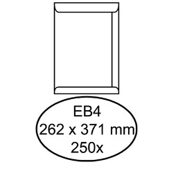 Envelop Quantore akte EB4 262x371mm wit 250stuks