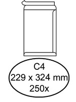 Quantore Enveloppe Quantore C4 229x324mm autocollant blanc 250 pièces
