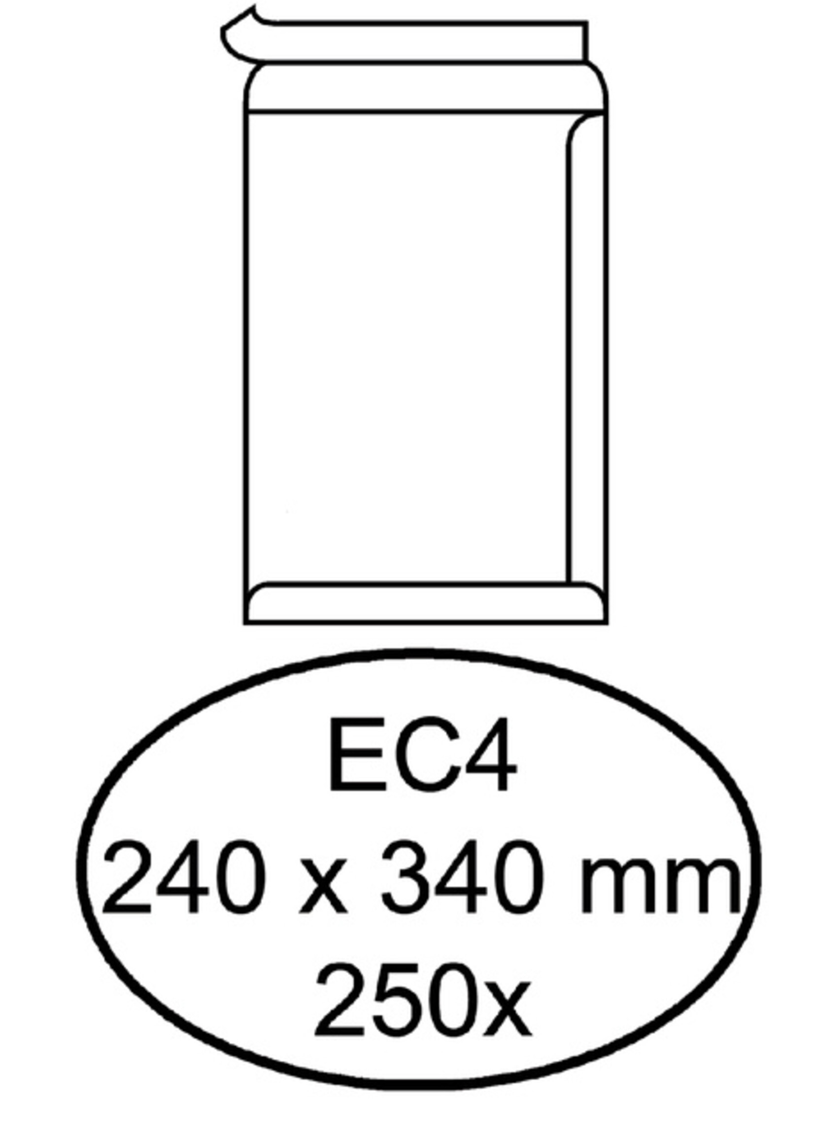 Quantore Enveloppe Quantore EC4 240x340mm autocollant blanc 250 pièces
