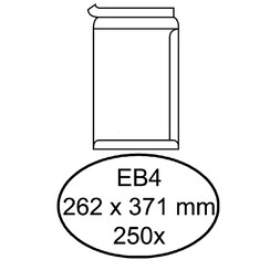 Envelop Quantore akte EB4 262x371mm zelfklevend wit 250stuks