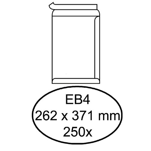 Quantore Envelop Quantore akte EB4 262x371mm zelfklevend wit 250stuks