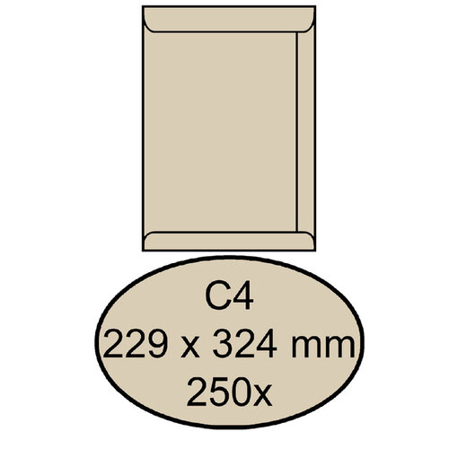 Quantore Envelop Quantore akte C4 229x324mm creme kraft 250stuks